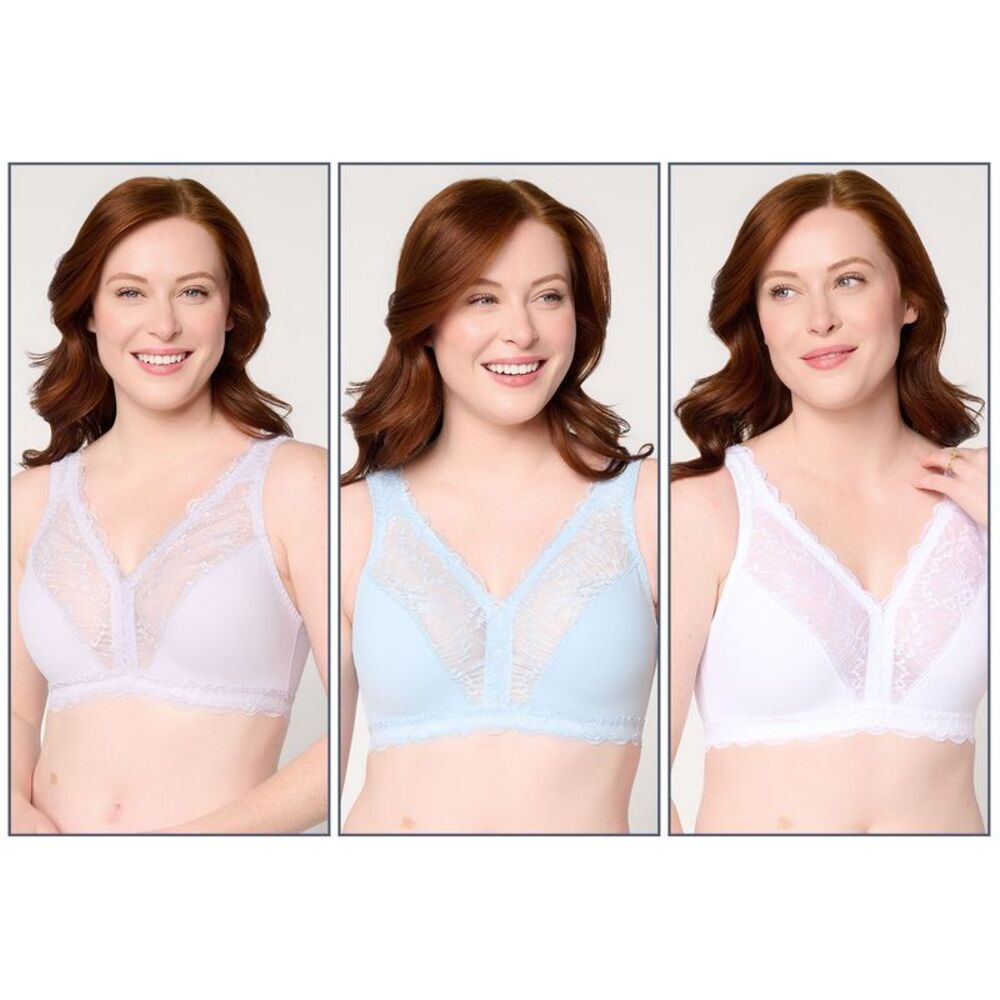 Breezies Women's Plus Sz Bra 2X Make Your Selection: Soft Support White